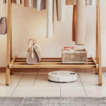 Stylish Entryway Coat Rack, Multifunctional Solid Wood with Shelf